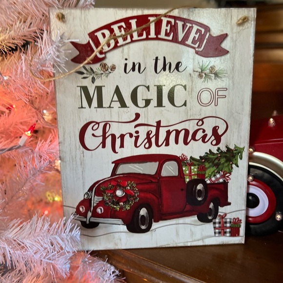 11.5" Christmas Red Truck
Believe in the Magic Of
Christmas Wall Decor - Picture 3 of 6